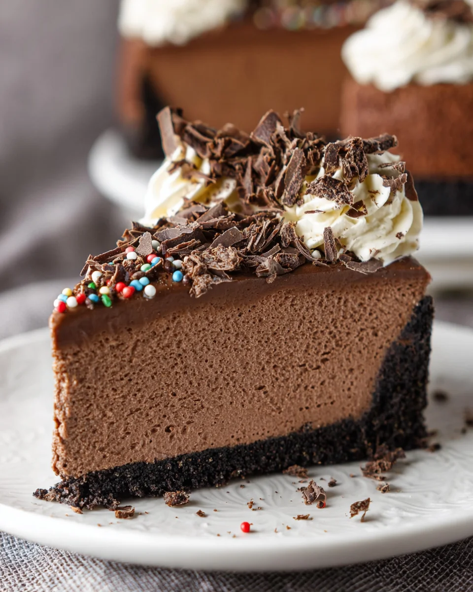 Easy No Bake Chocolate Cheesecake 20 Easy