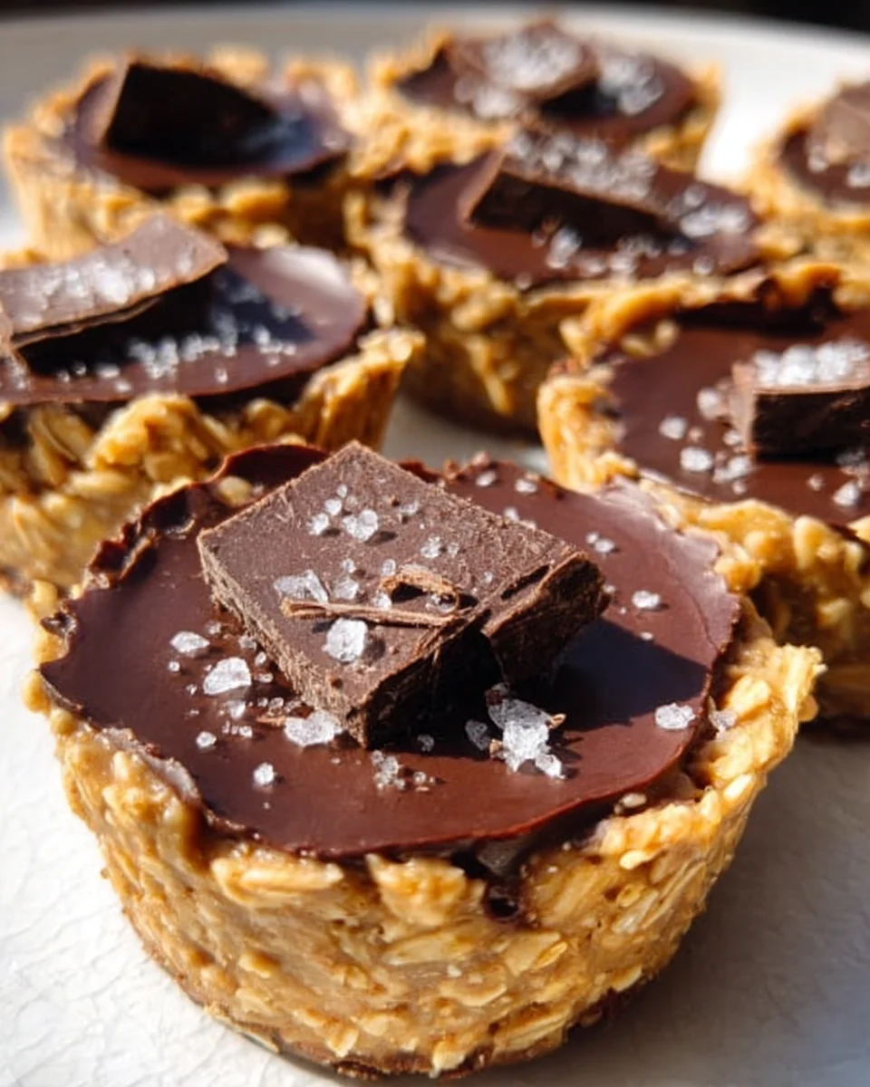 Easy No Bake Peanut Butter Oat Cups