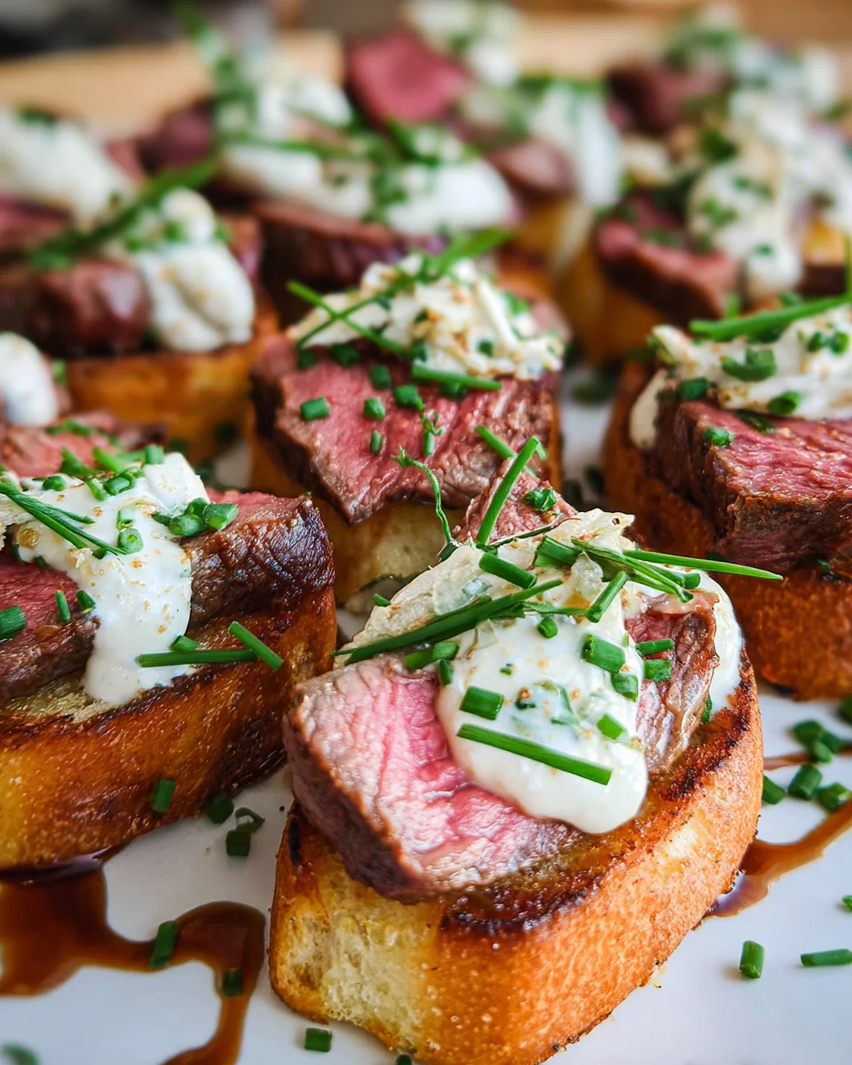 Easy Steak Crostini (with Horseradish Sauce) 18 Easy