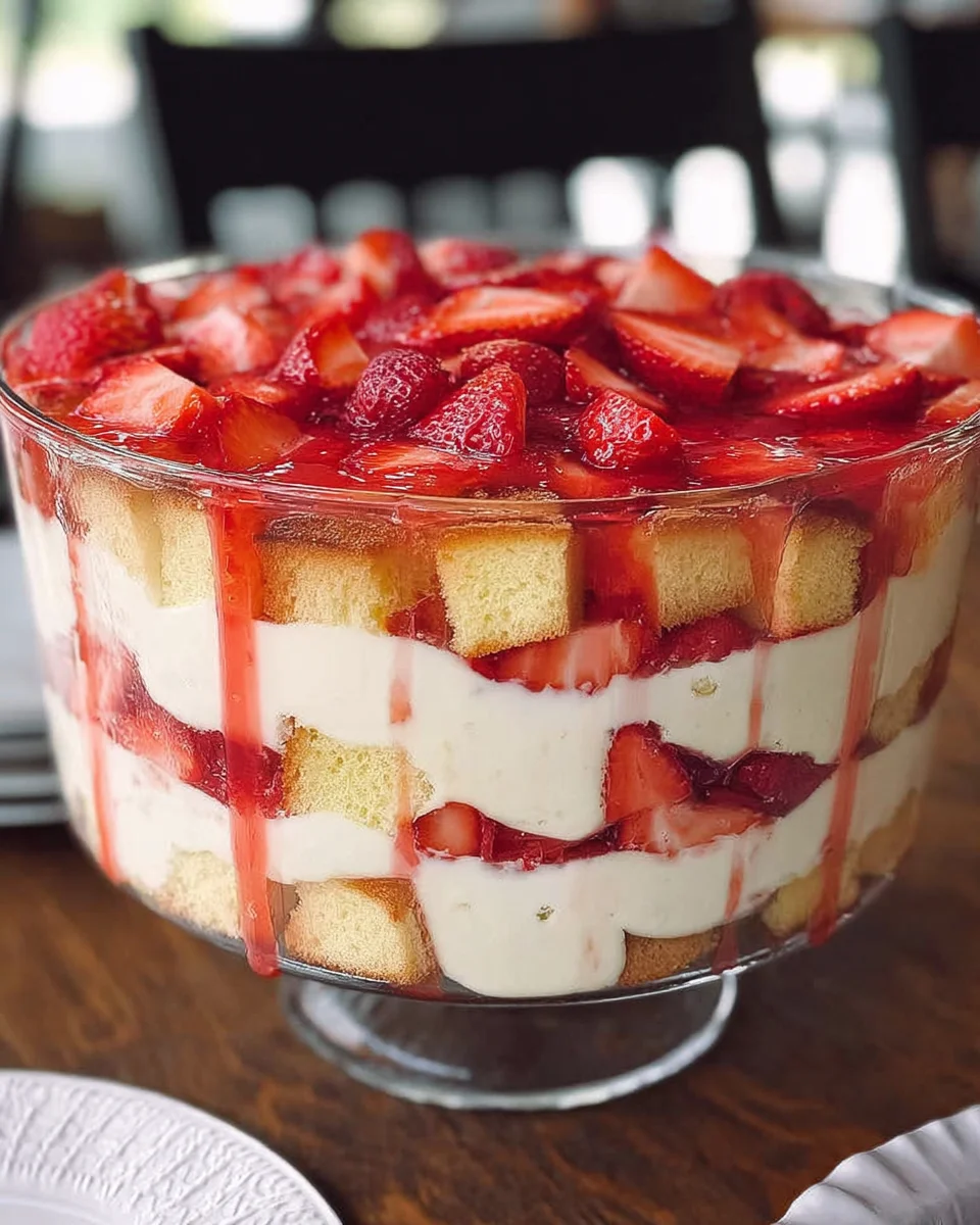 Easy Strawberry Trifle with Pound Cake 17 Easy