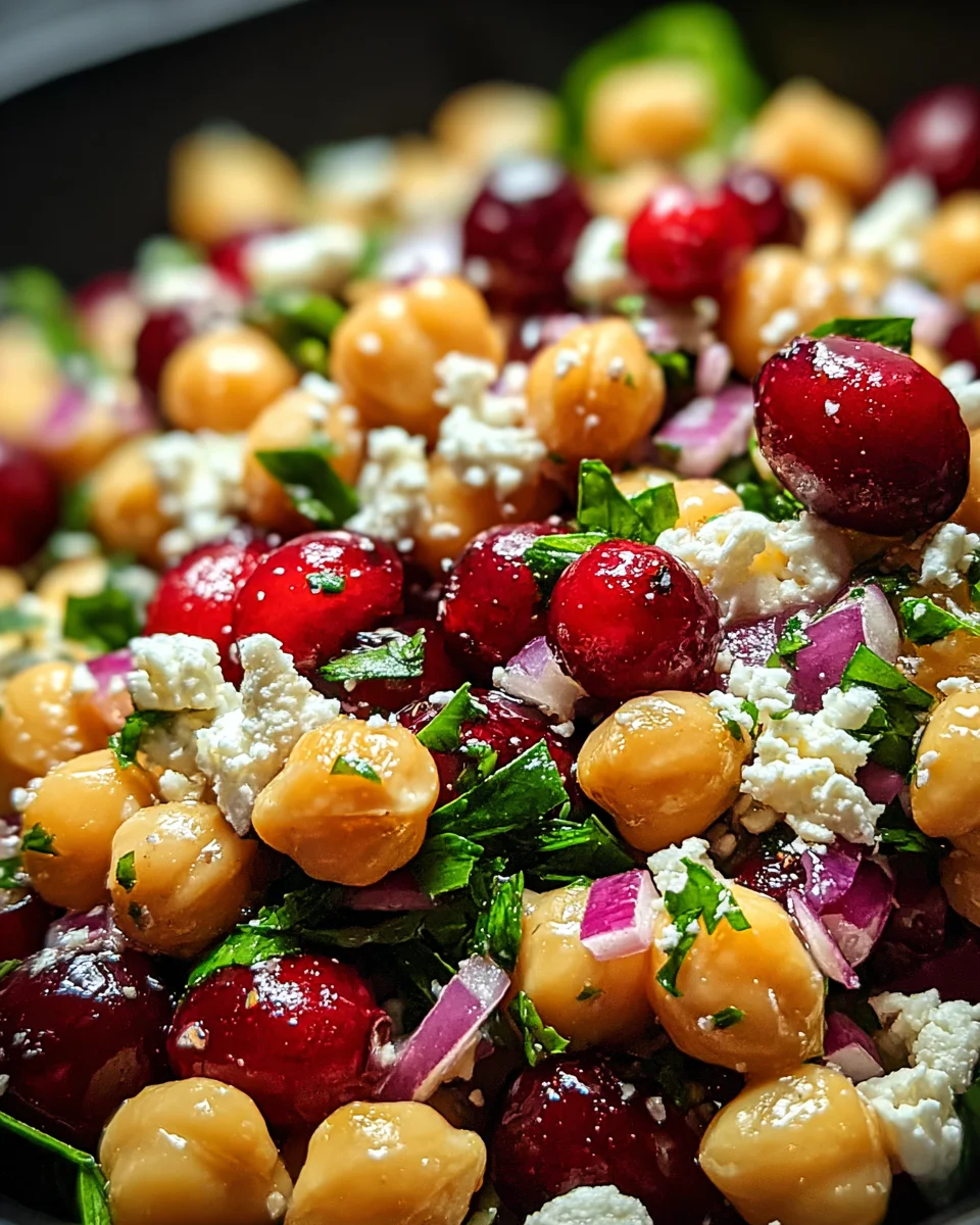 Feta & Cranberry Chickpeas with Lemon Vinaigrette 21 Feta