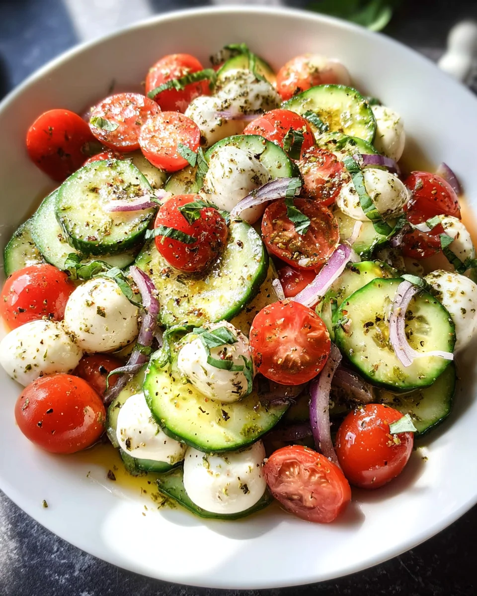 Fresh Cucumber Caprese Salad 20 Fresh
