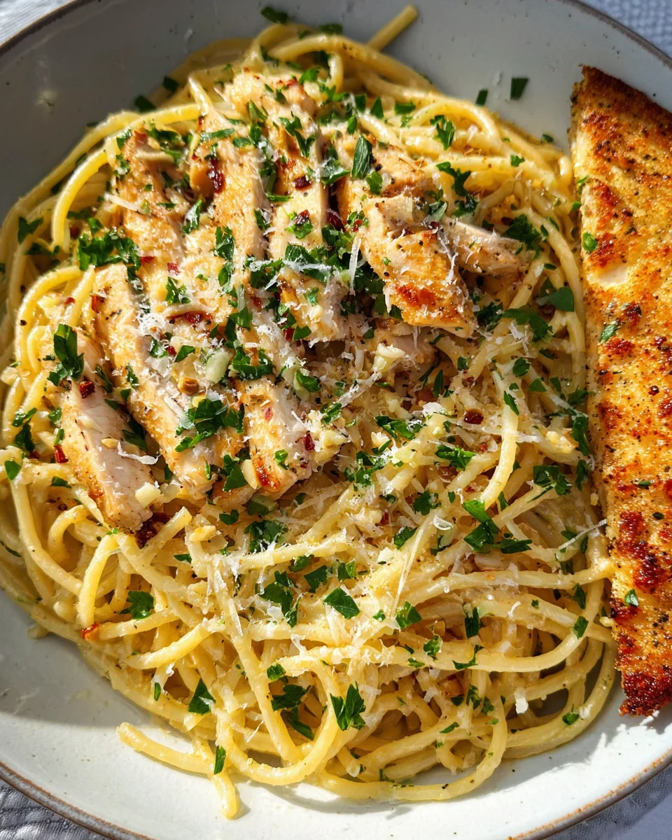 Garlic Butter Chicken Pasta 18 Garlic