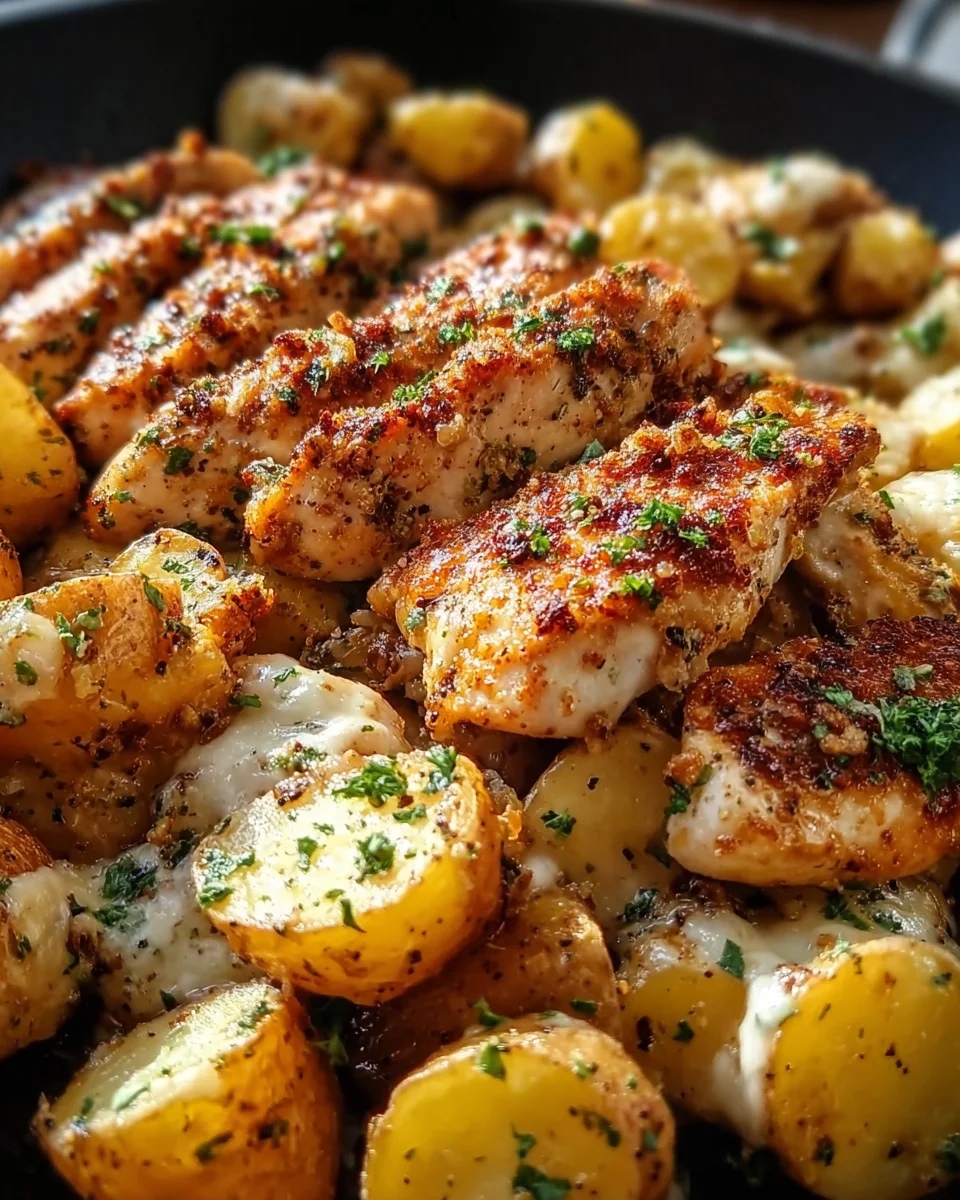 Garlic Parmesan Chicken and Potatoes (One-Pan Dinner)