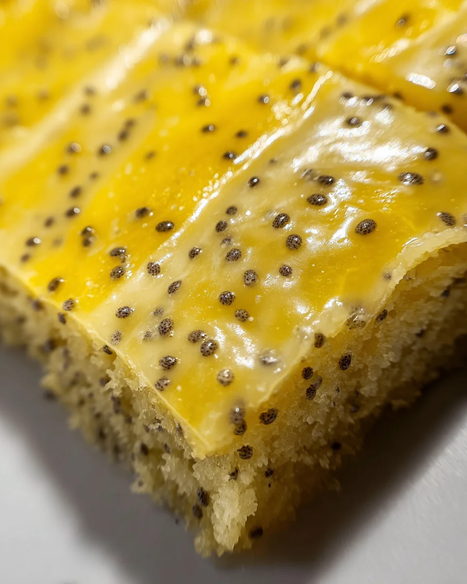 Glazed Lemon Poppy Seed Bars