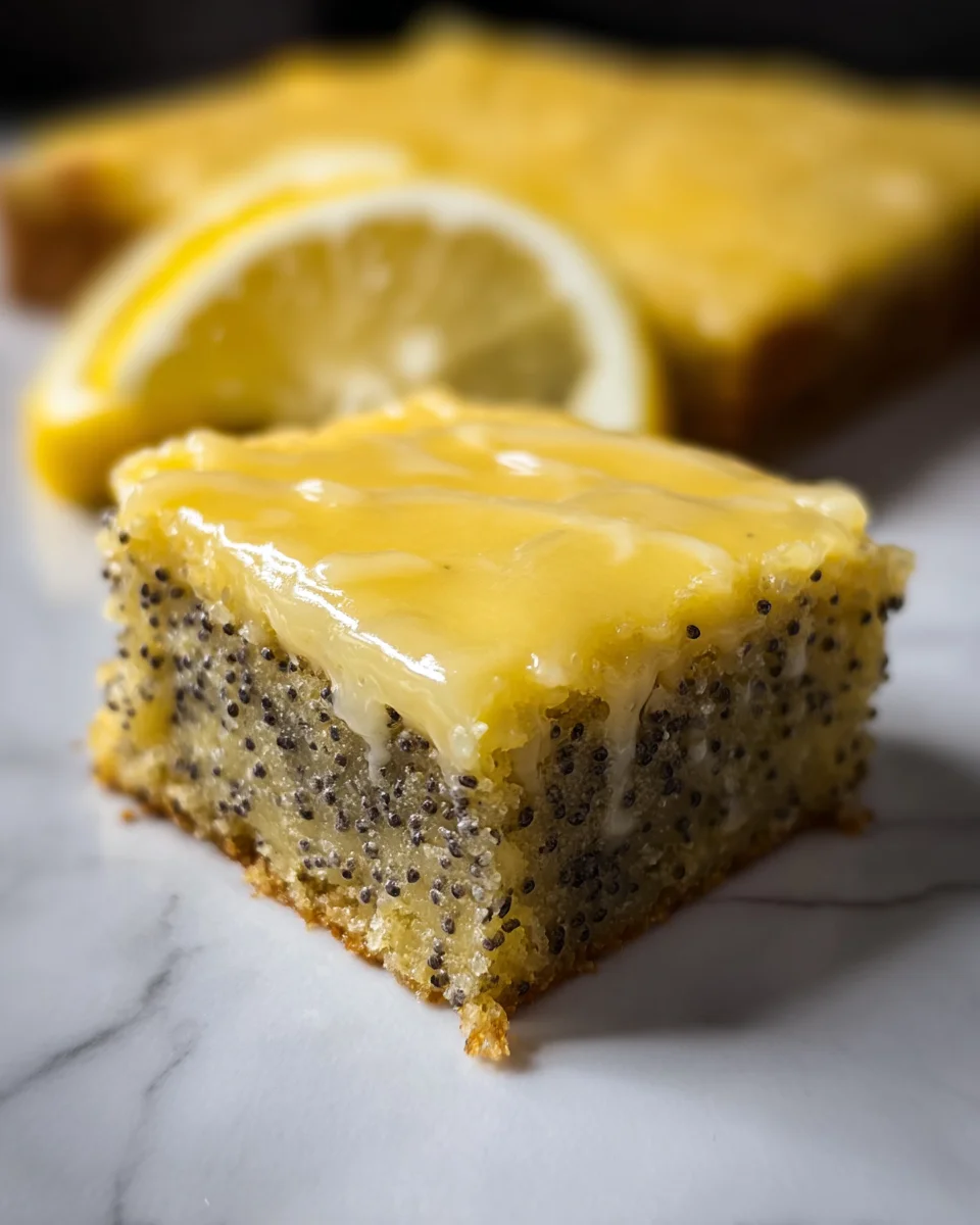 Glazed Lemon Poppy Seed Bars 20 Glazed