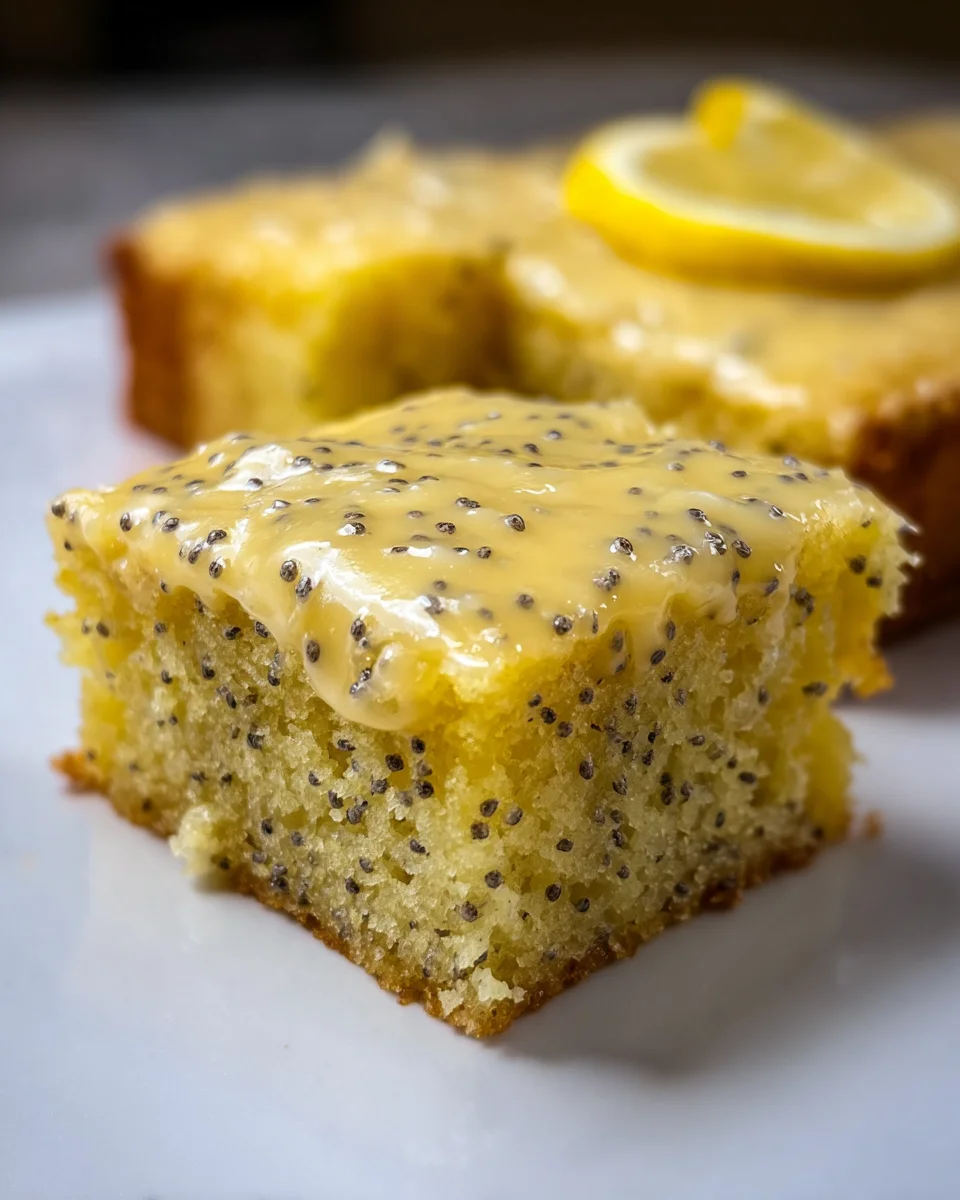 Glazed Lemon Poppy Seed Bars 21 Glazed