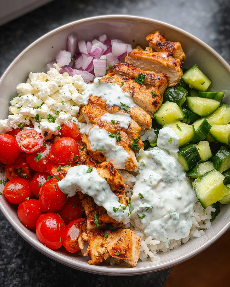 Greek Chicken Bowls 37 Greek