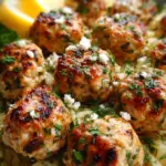 Greek Chicken Meatballs with Lemon Orzo 21 Greek Chicken Meatballs with Lemon Orzo