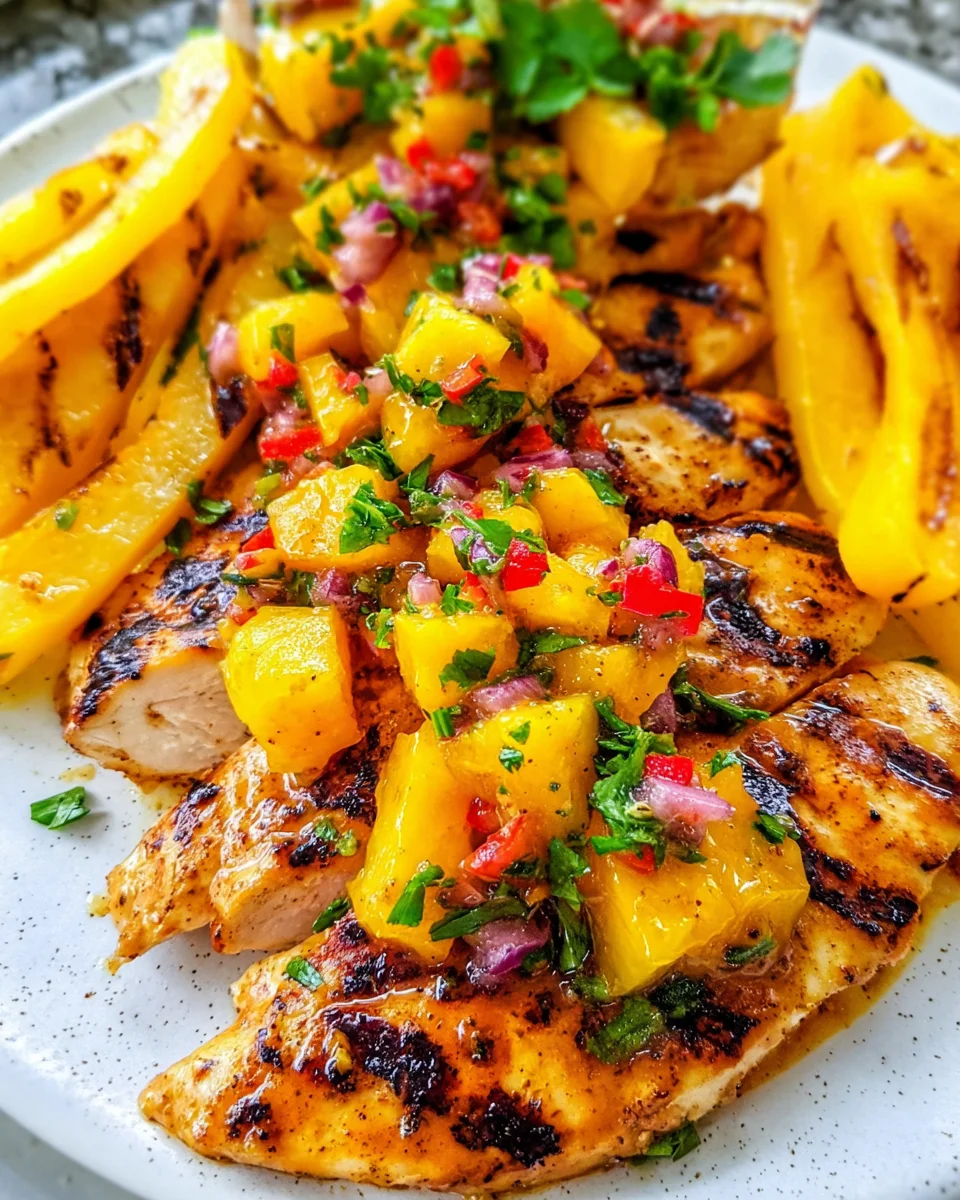 Grilled Mango Pineapple Chicken