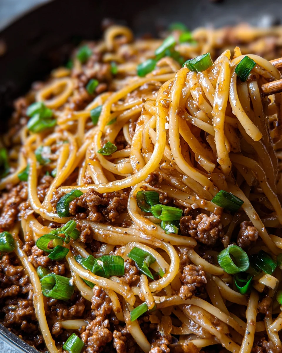 Ground Beef Mongolian Noodles 24 Ground