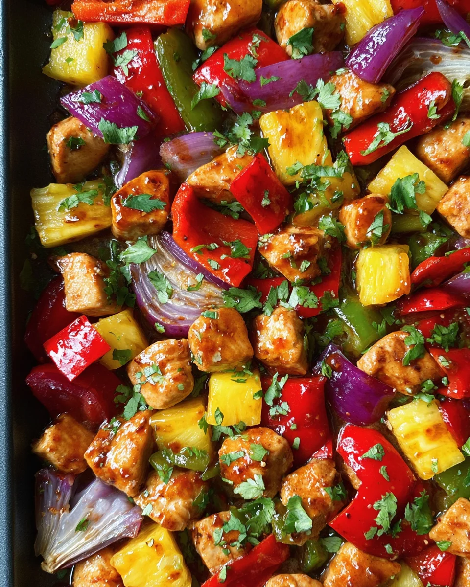 Hawaiian Chicken Sheet Pan