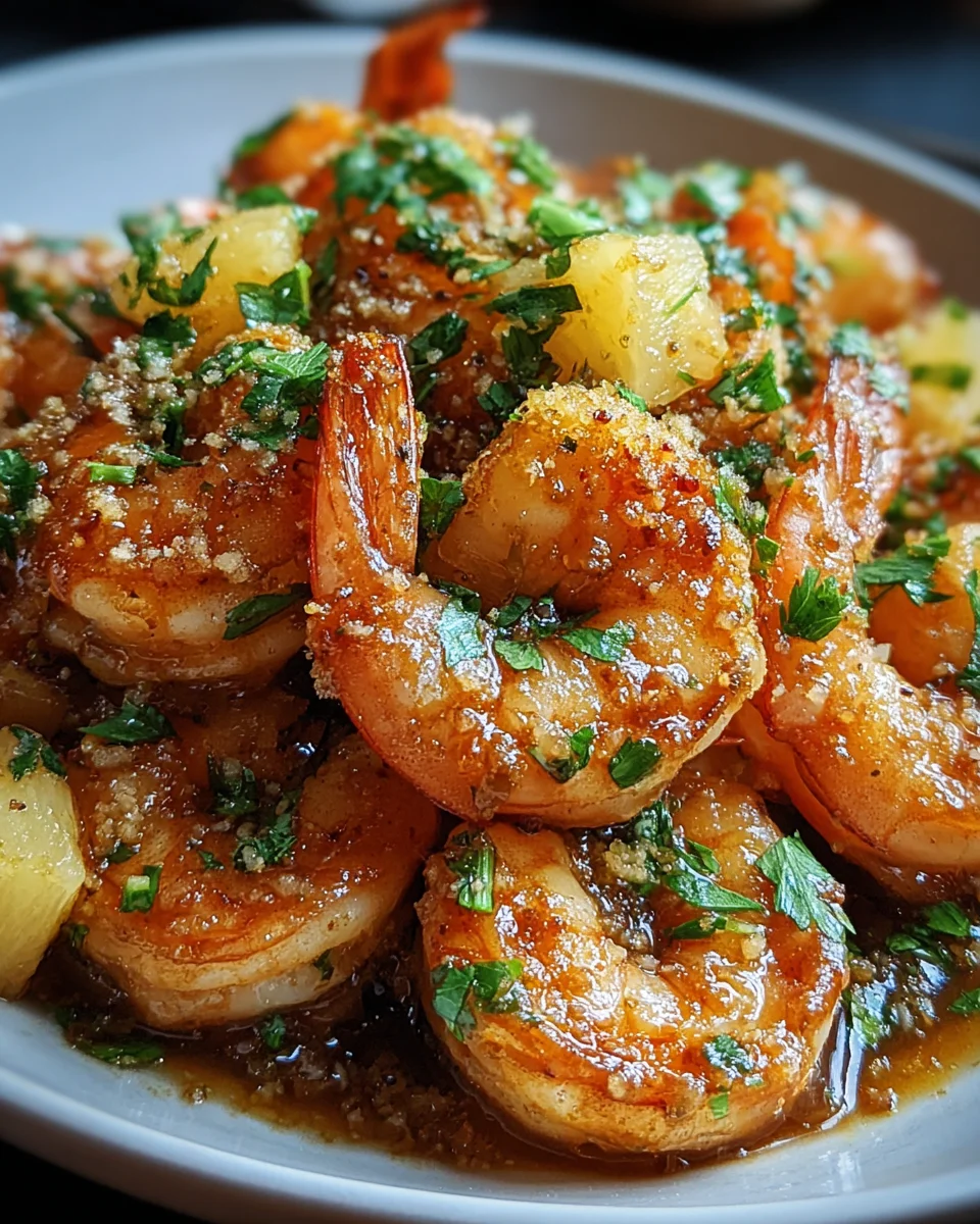 Hawaiian Garlic Shrimp