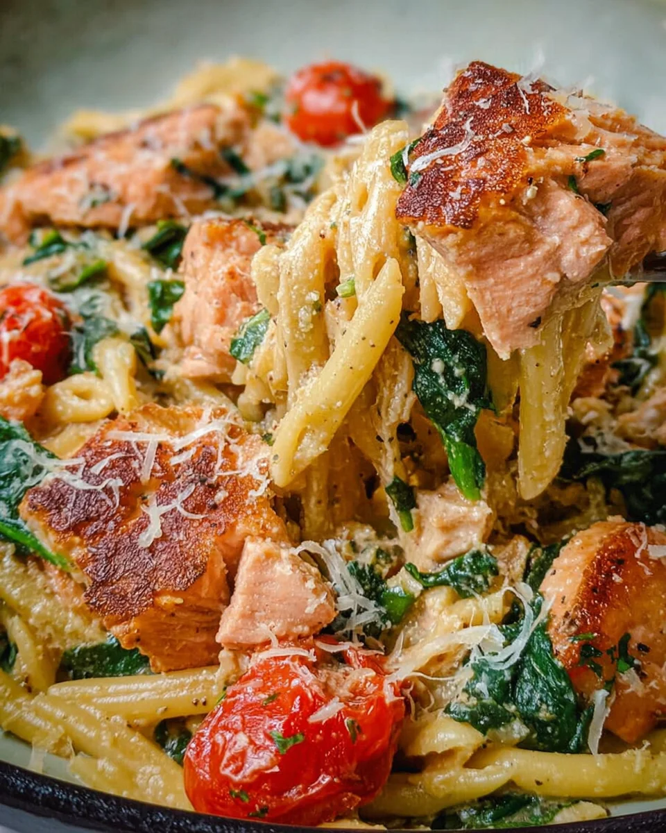 Healthy & Creamy Tuscan Salmon Pasta 25 Healthy