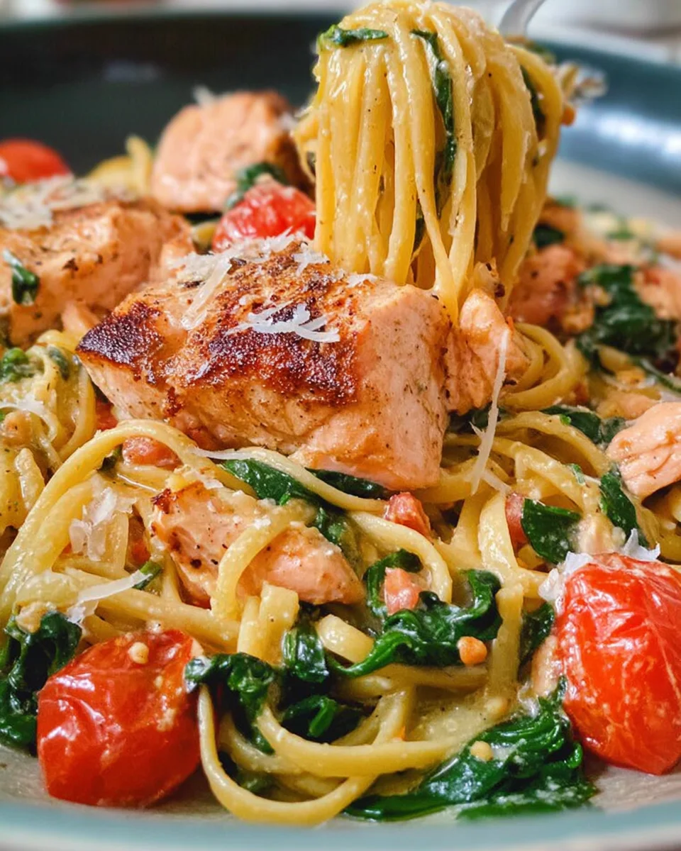 Healthy & Creamy Tuscan Salmon Pasta 26 Healthy