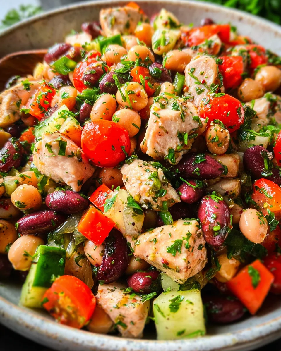 High-Protein Dense Bean Salad with Chicken 21 High-Protein