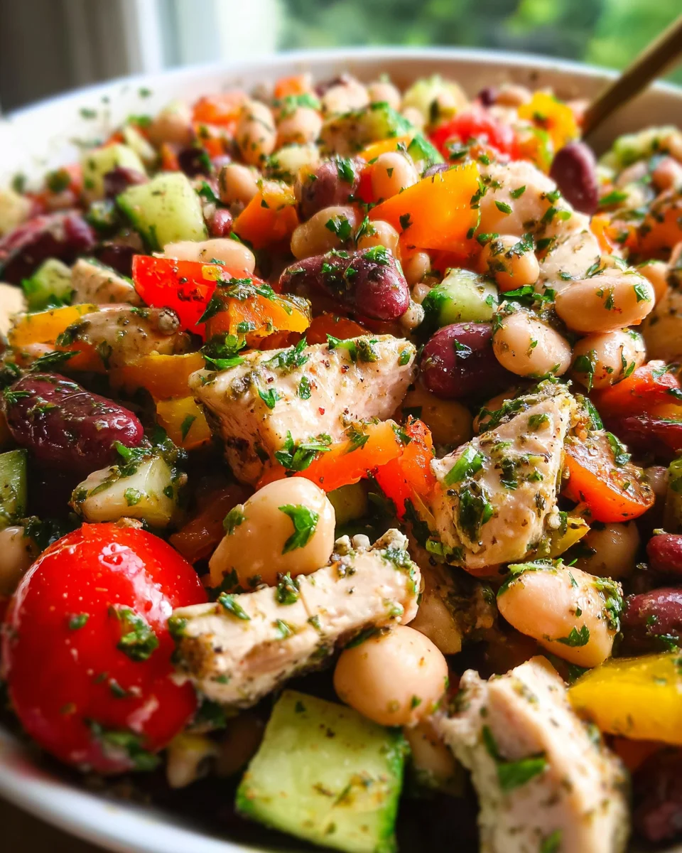 High-Protein Dense Bean Salad with Chicken 22 High-Protein