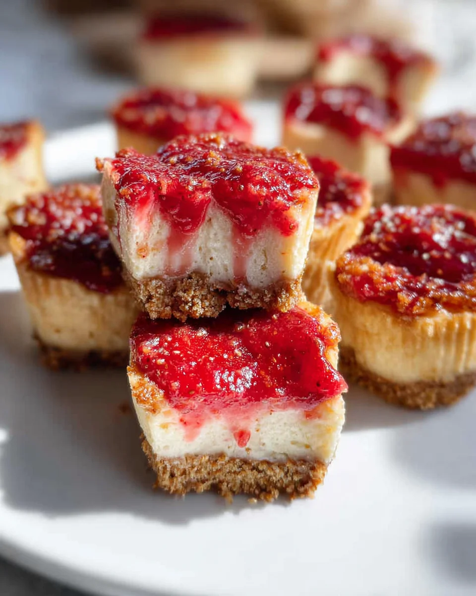 High Protein Healthy Strawberry Cheesecake Bites