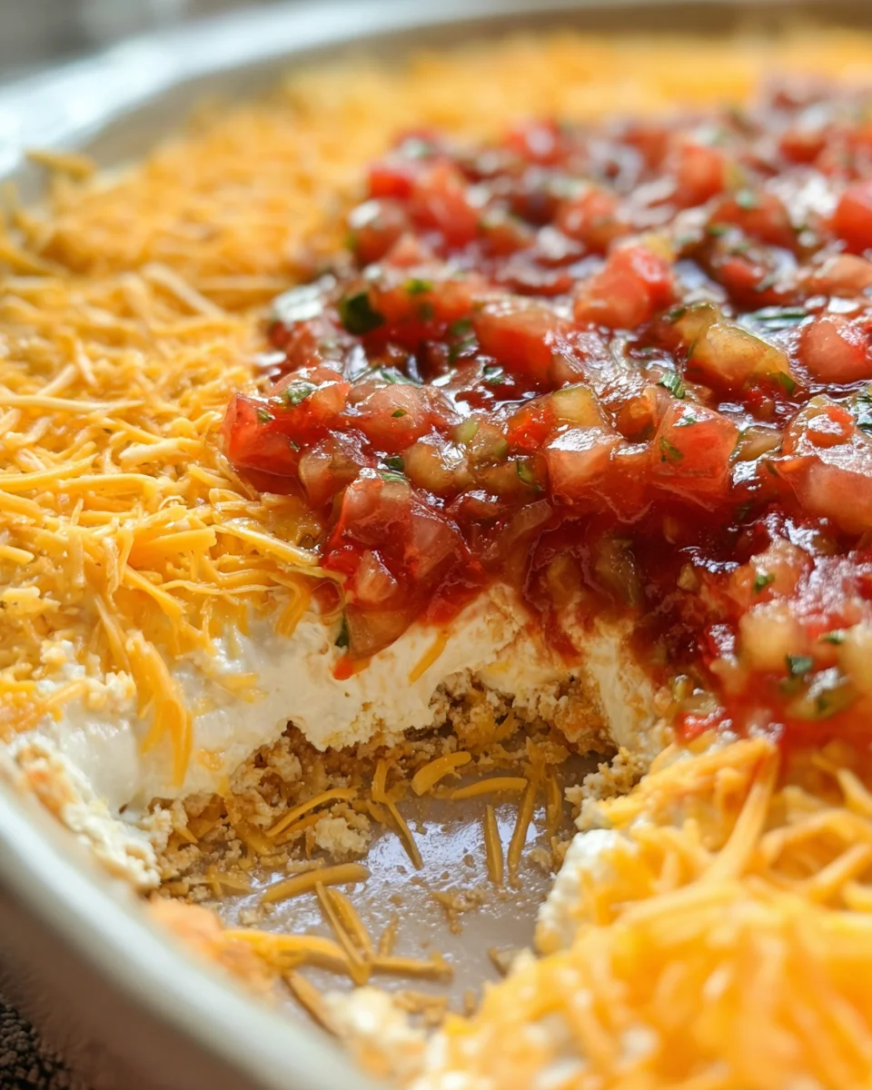 Layered Cream Cheese and Salsa Dip 17 Layered