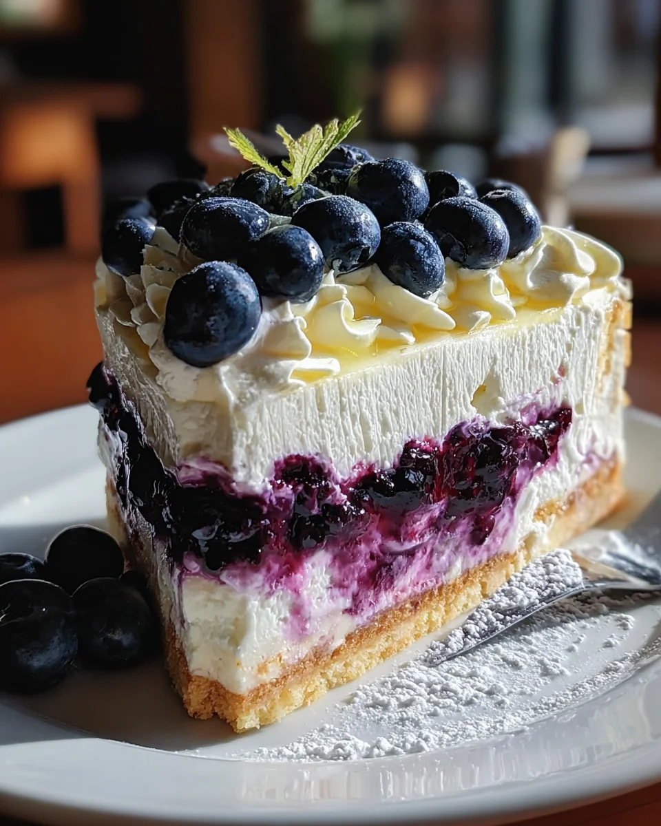 Lemon Blueberry Shortbread Mousse Cake 20 Lemon
