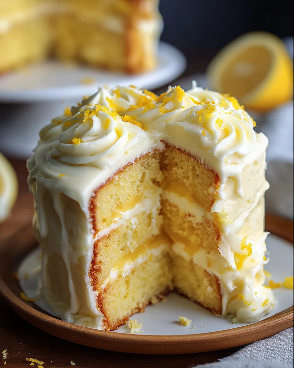 Lemon Velvet Cake with Lemon Cream Cheese Frosting