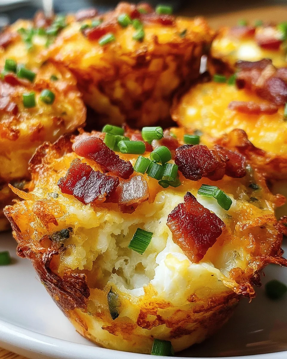 Loaded Bacon and Egg Hash Brown Muffins 21 Loaded