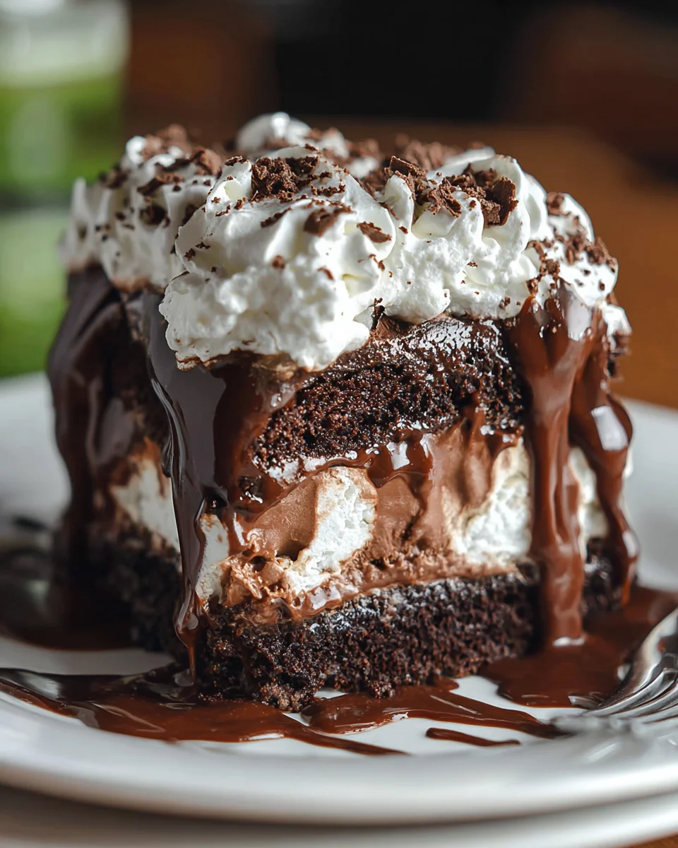 Marshmallow Chocolate Poke Cake 20 Marshmallow
