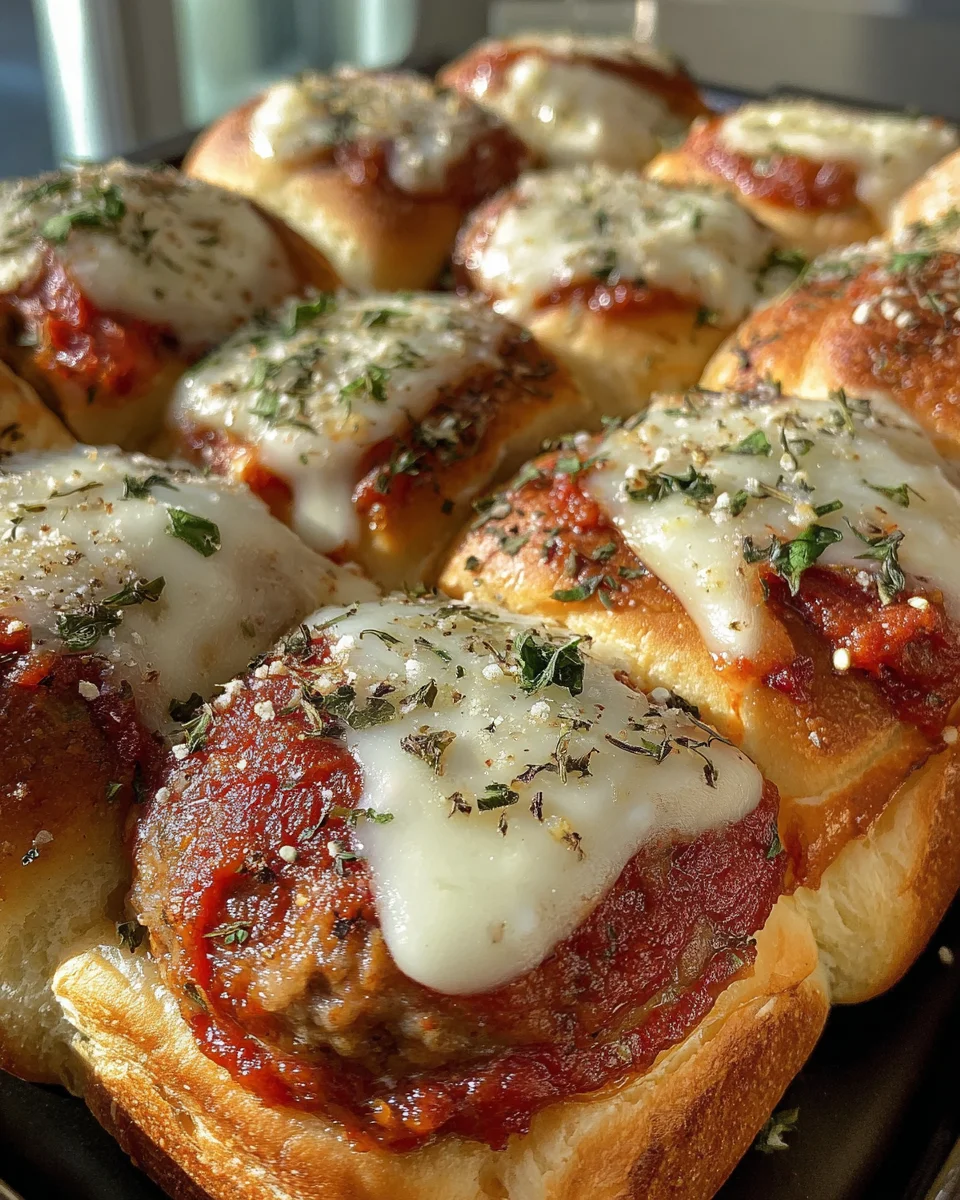 Meatball Parmesan Sliders 21 Meatball