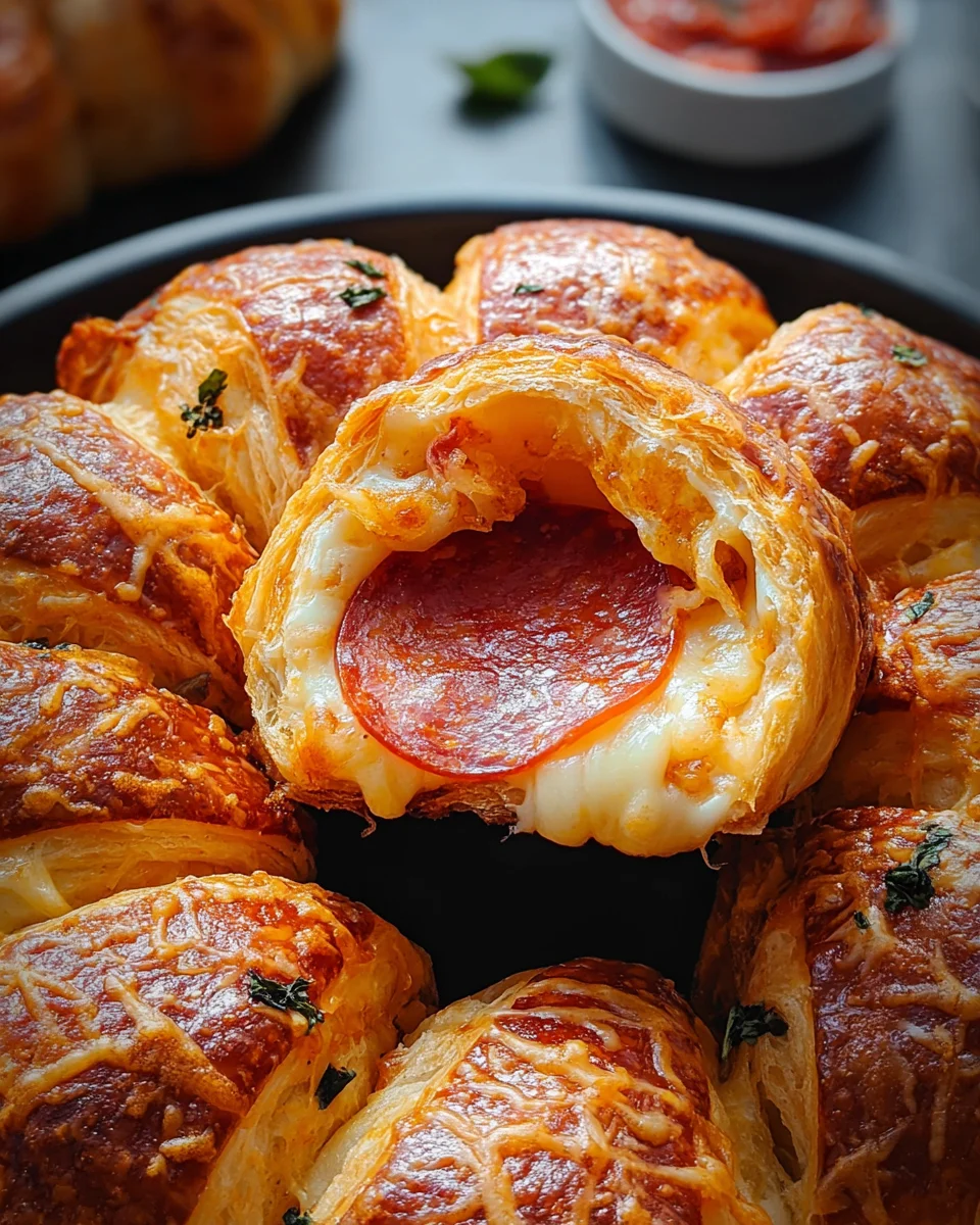 Mozzarella Pepperoni Croissant Rolls 19 Mozzarella