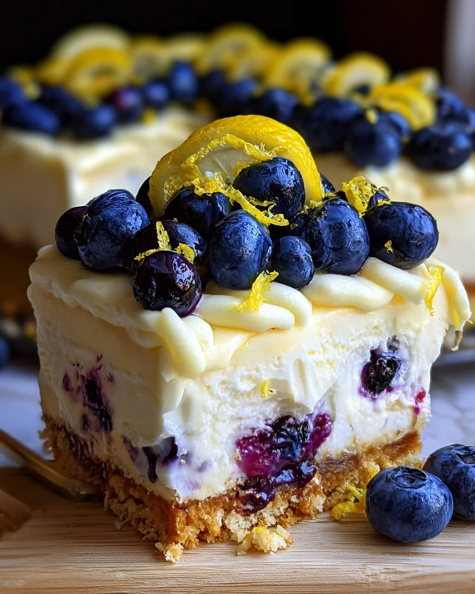 No-Bake Lemon dazzling Blueberry cream Cake 19 No-Bake