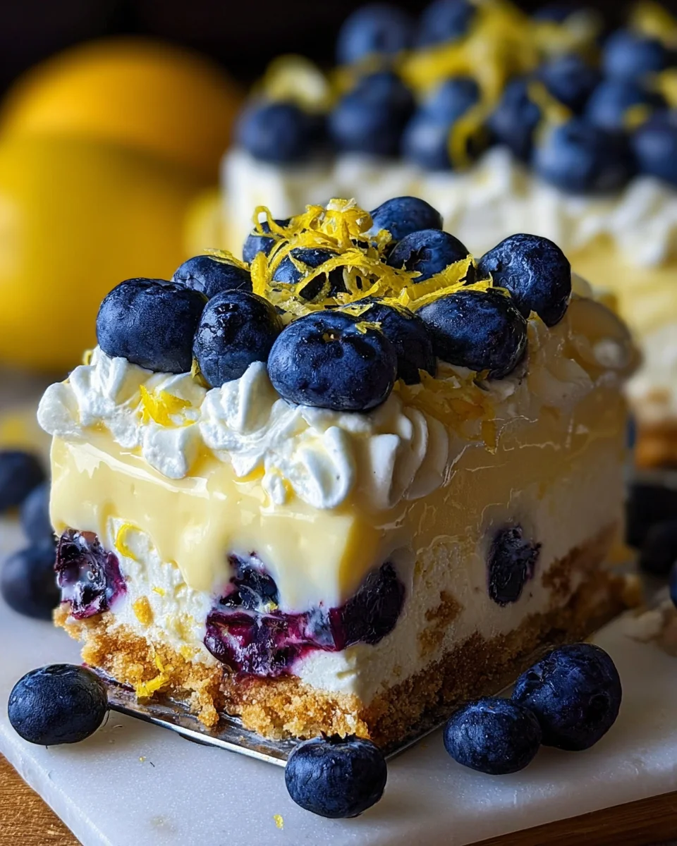 No-Bake Lemon dazzling Blueberry cream Cake 20 No-Bake