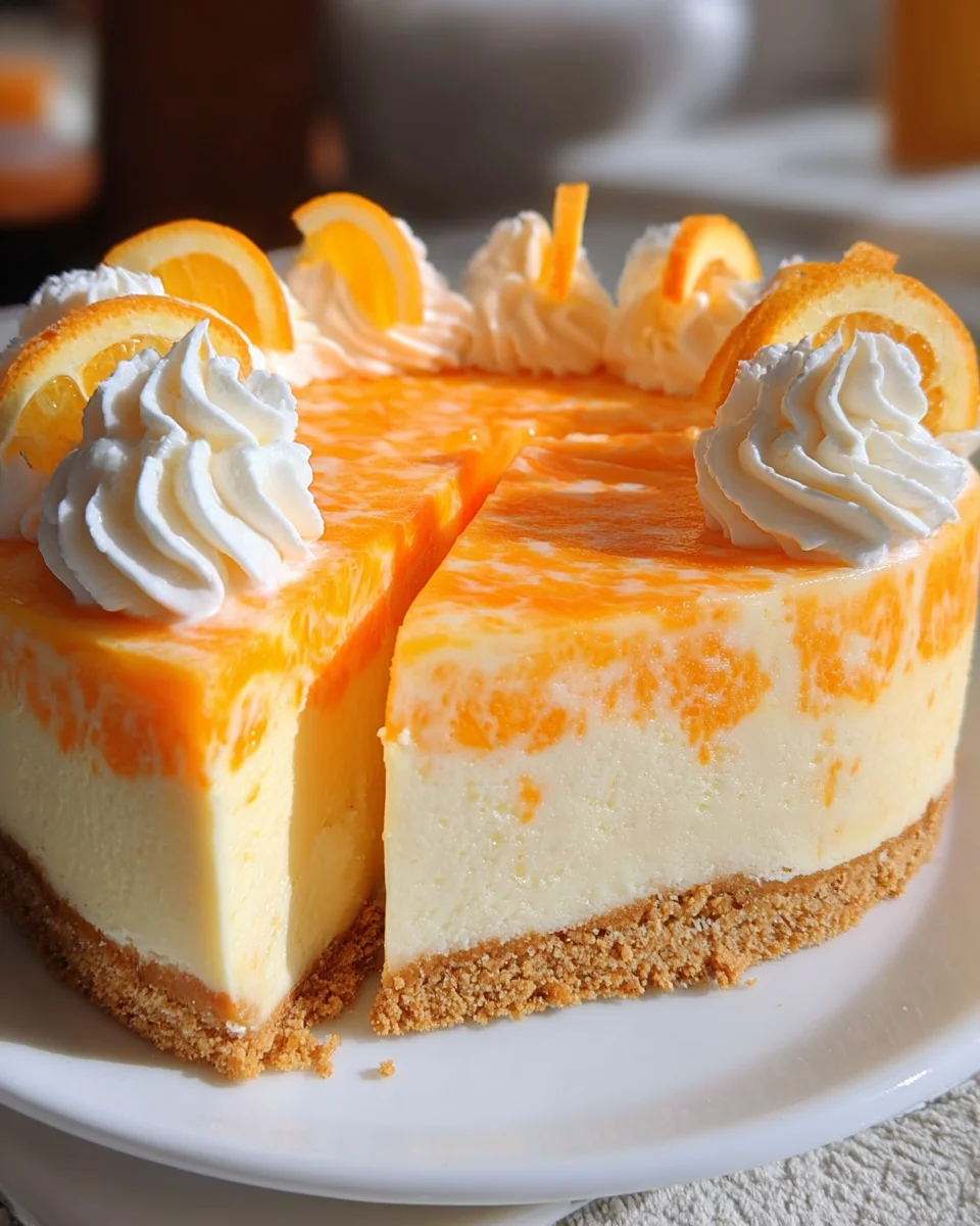 No-Bake Orange Creamsicle Cheesecake