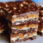 No Bake Crispy Snickers Bars 26 No Bake Crispy Snickers Bars