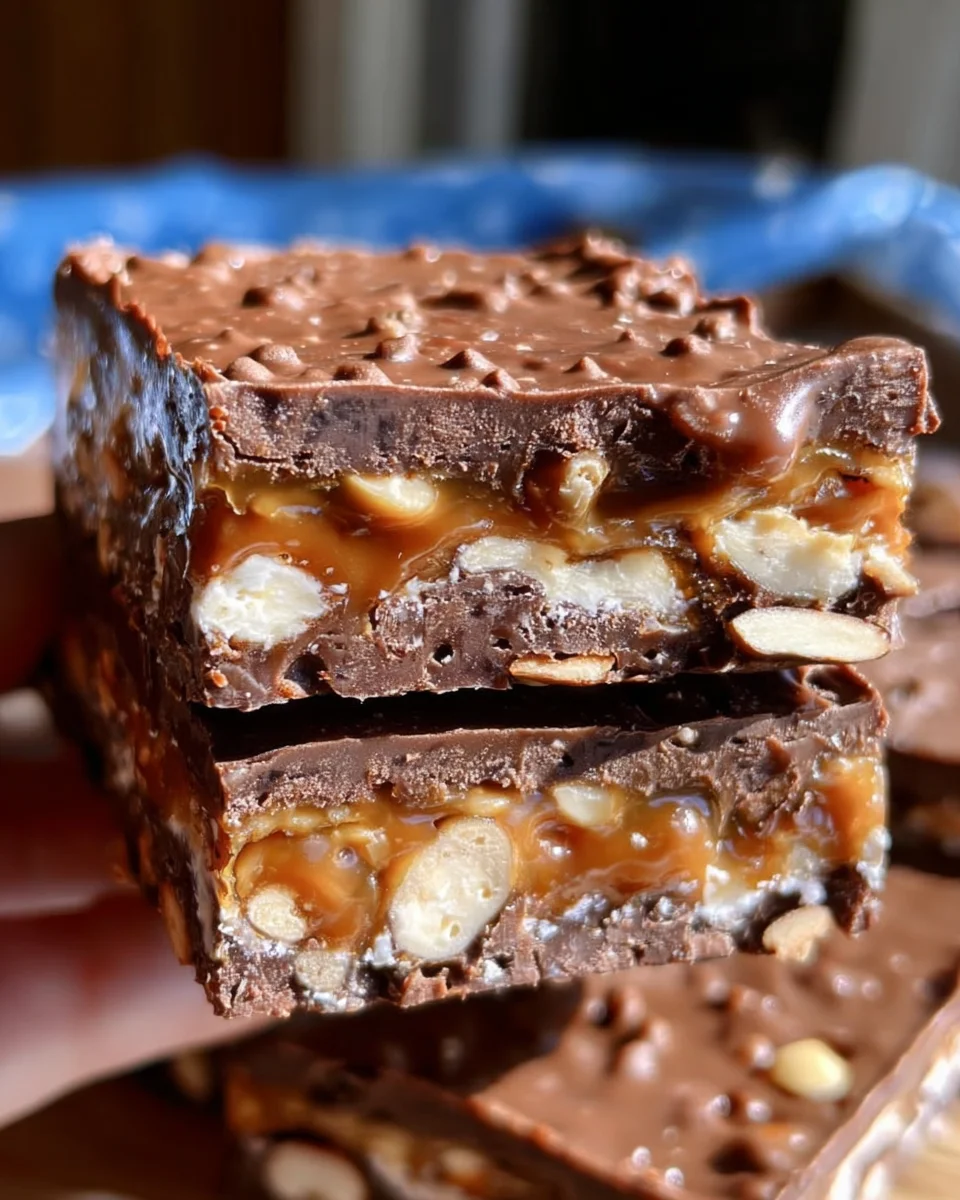 No Bake Crispy Snickers Bars 25 No