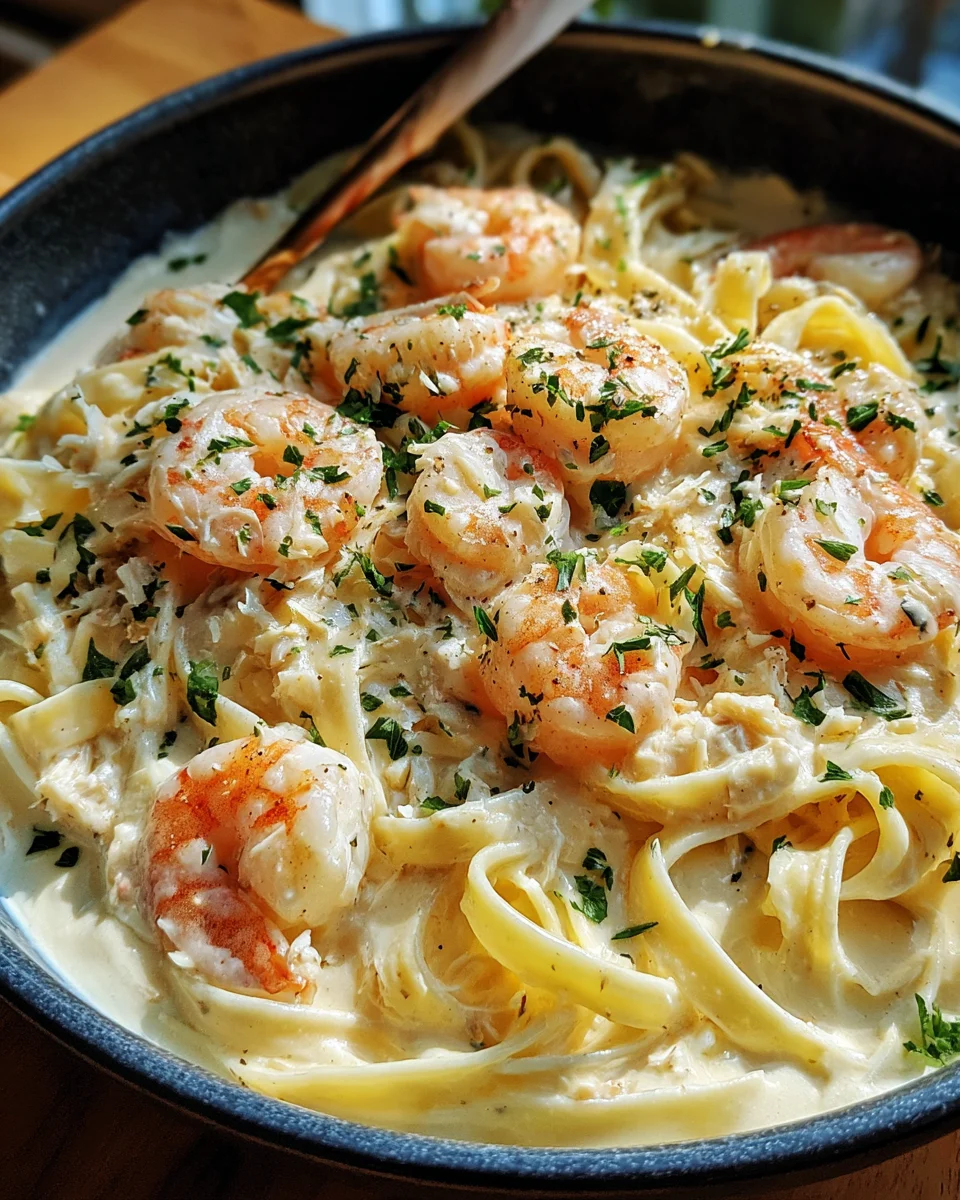 One Pot Shrimp and Crab Alfredo 21 One