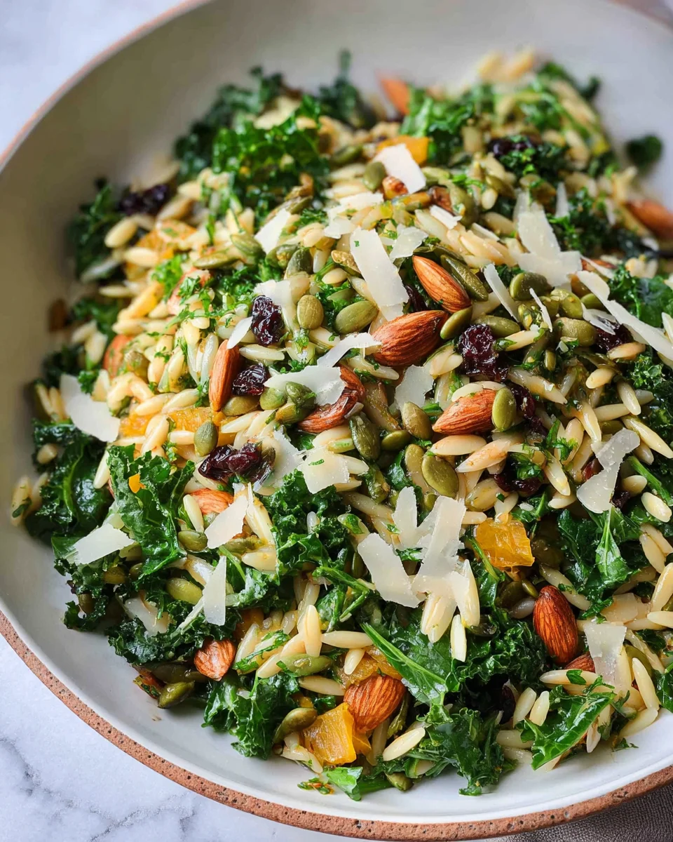 Orzo Kale Salad with Lemon Vinaigrette 24 Orzo