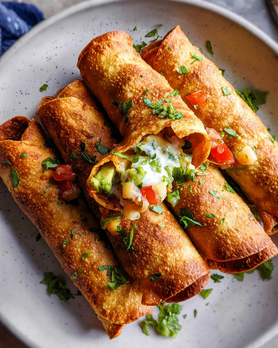 Oven Baked Chicken Taquitos Recipe