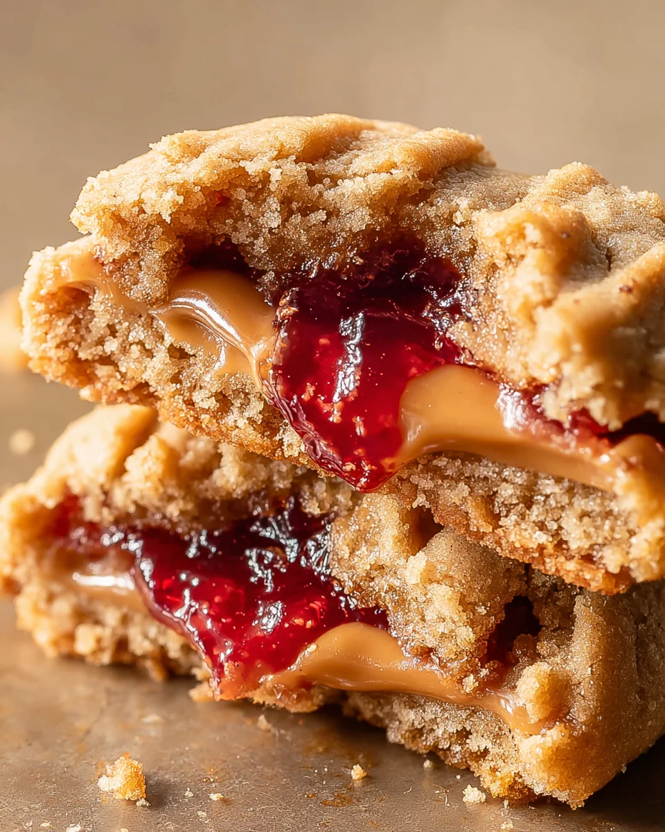 PB&J Stuffed Cookies