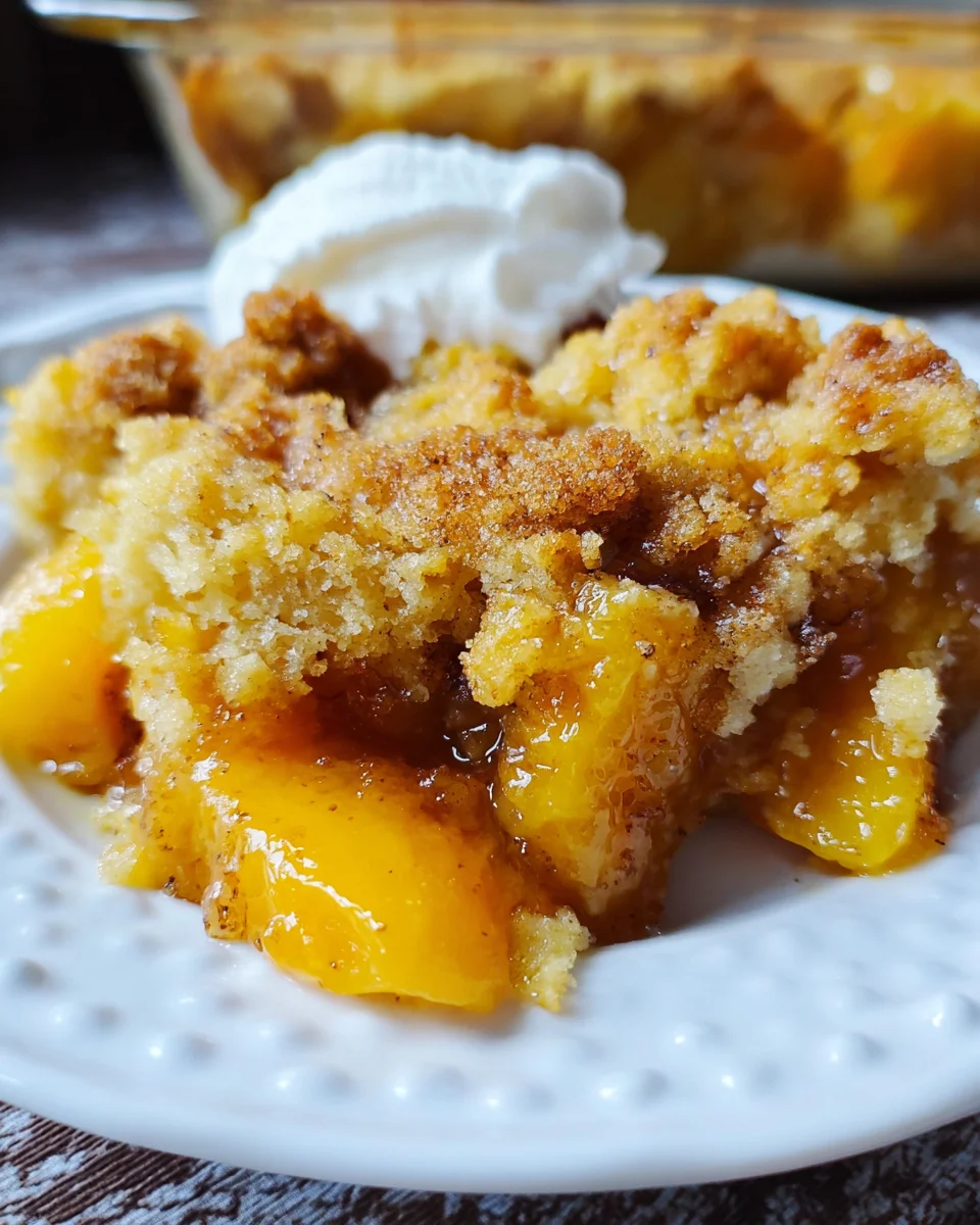 Peach Cobbler with Cake Mix