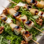 Pear & Brie Cheese Salad Skewers 16 Pear & Brie Cheese Salad Skewers