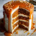 Pumpkin Cake with Cream Cheese Frosting and Salted Caramel Drizzle 36 Pumpkin Cake with Cream Cheese Frosting and Salted Caramel Drizzle