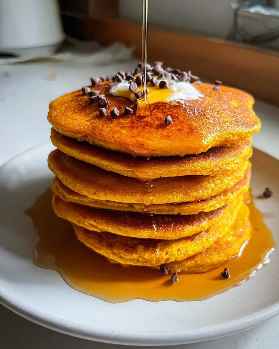 Pumpkin Cottage Cheese Pancakes