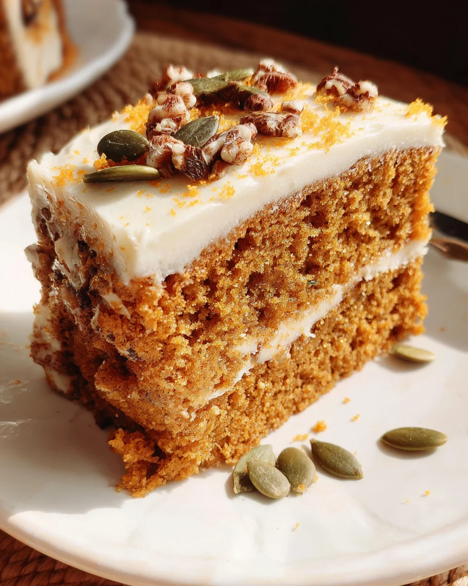 Pumpkin Spice Cake with Brown Sugar Cream Cheese Frosting