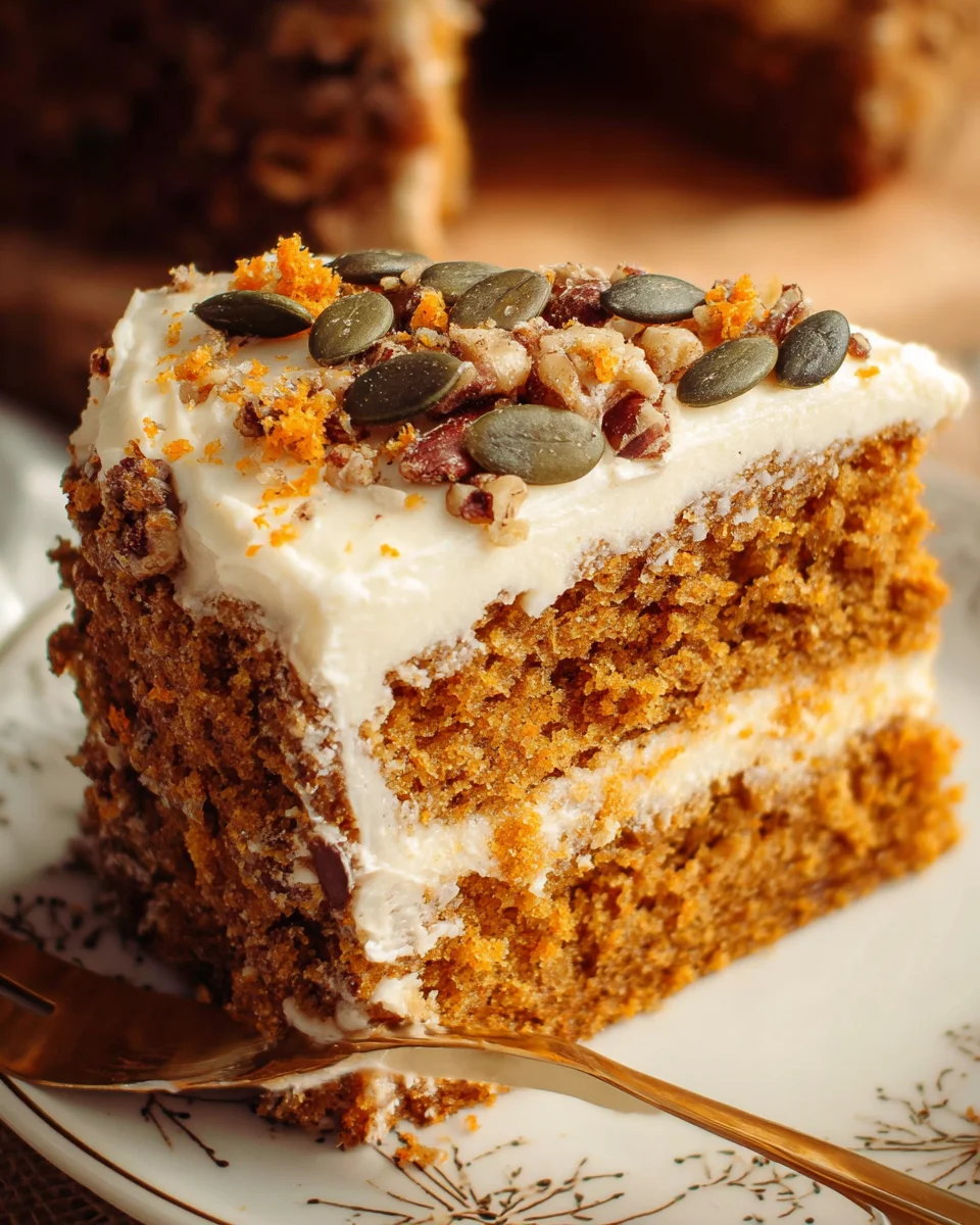 Pumpkin Spice Cake with Brown Sugar Cream Cheese Frosting 29 Pumpkin