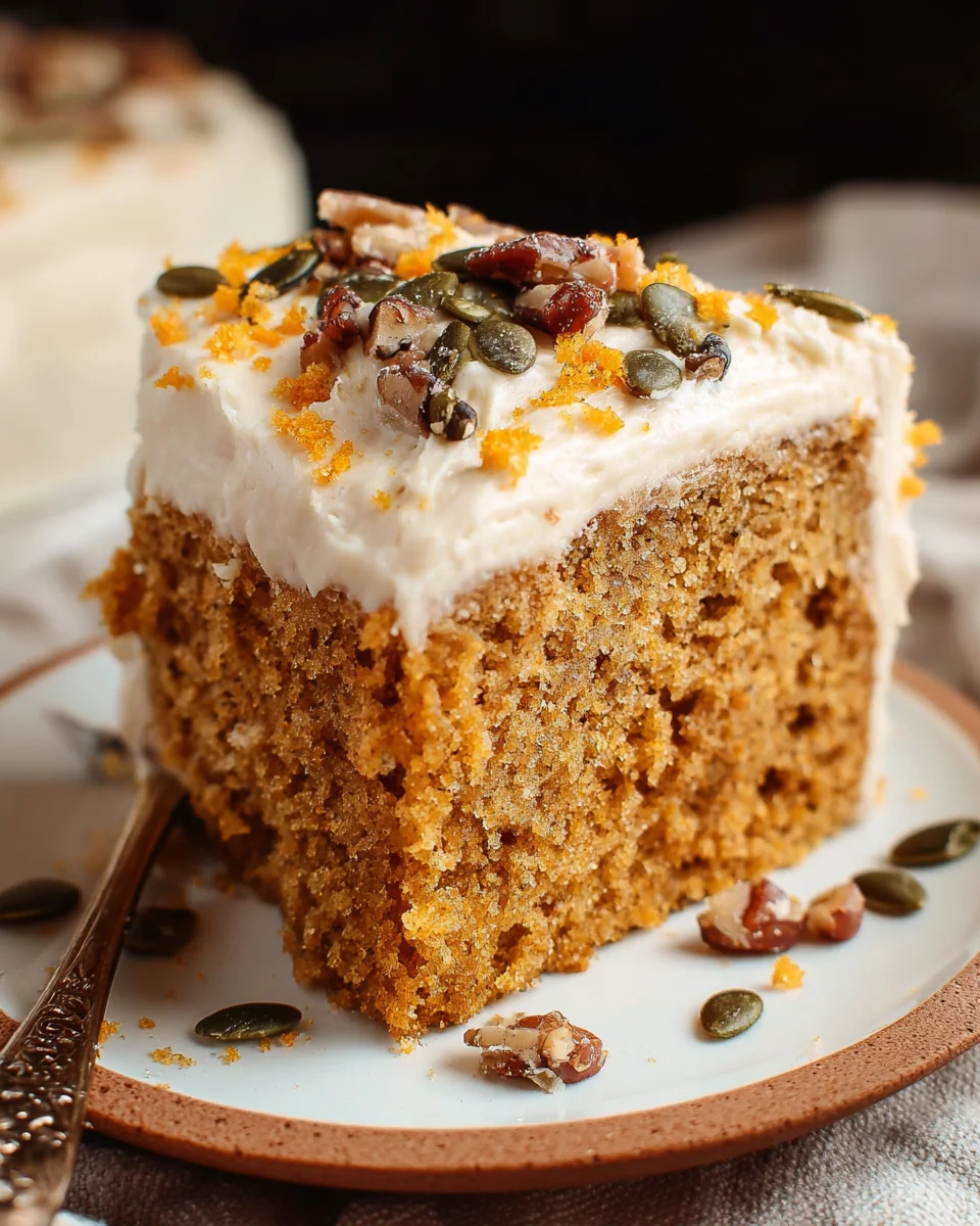 Pumpkin Spice Cake with Brown Sugar Cream Cheese Frosting 30 Pumpkin
