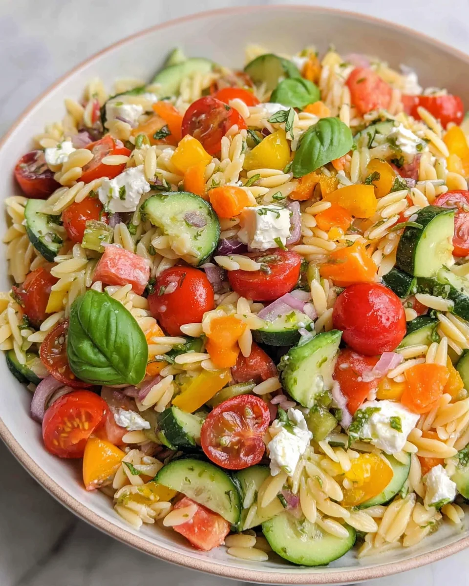 Rainbow Orzo Salad