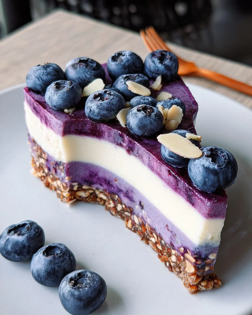 Raw Vegan Blueberry Cheesecake