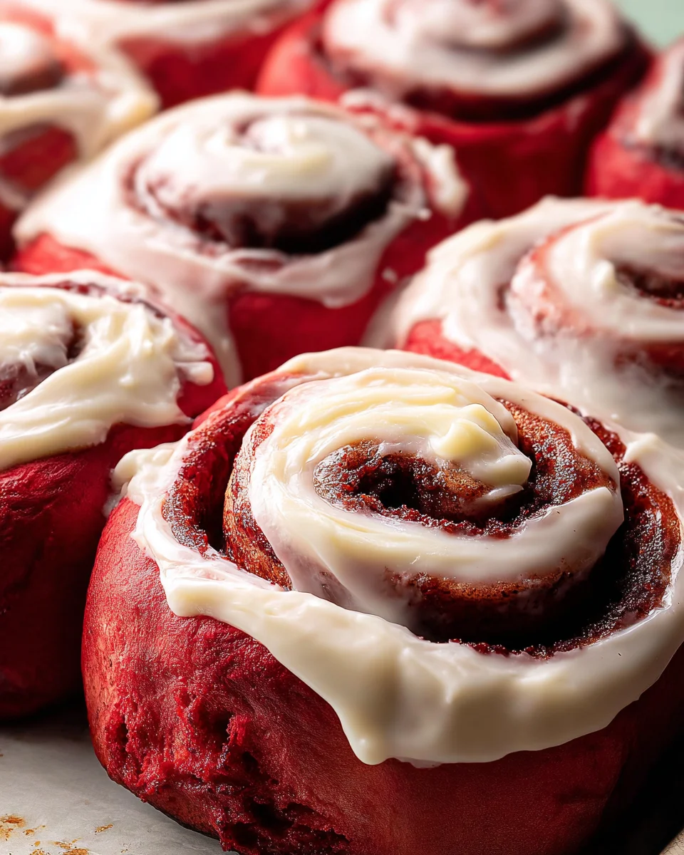 Red Velvet Cinnamon Rolls 33 Red