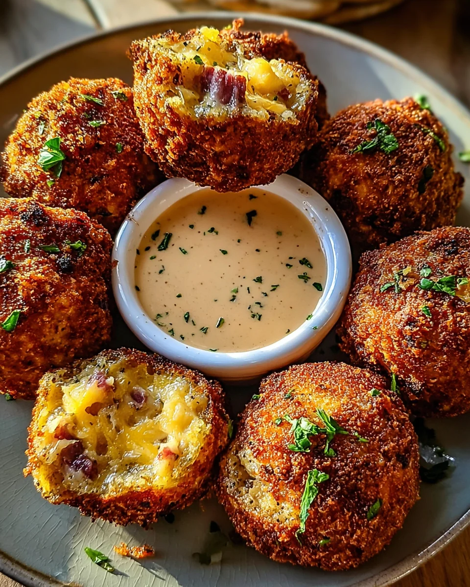 Reuben Balls with Spicy Thousand Island Dipping Sauce 26 Reuben