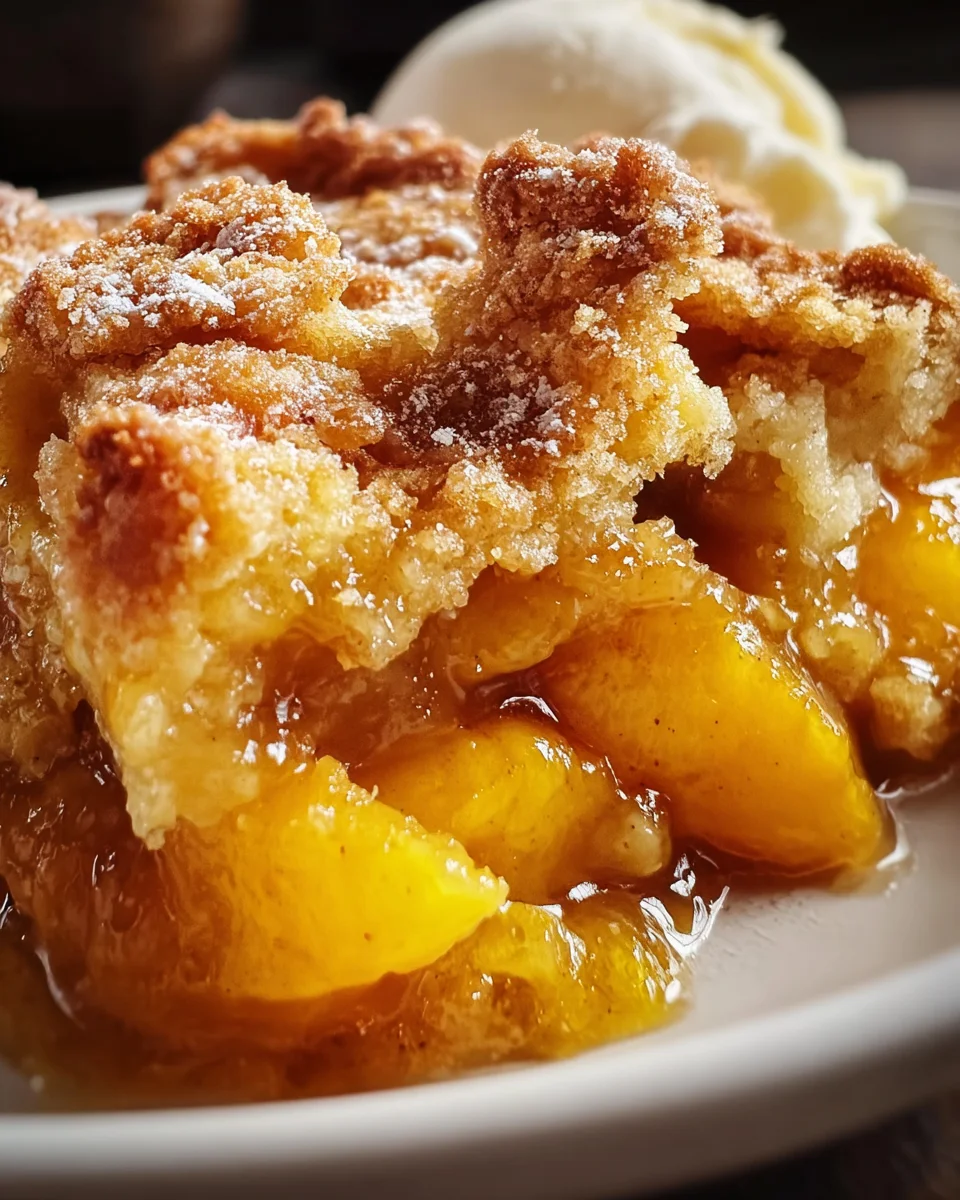 Ridiculously Easy Peach Cobbler